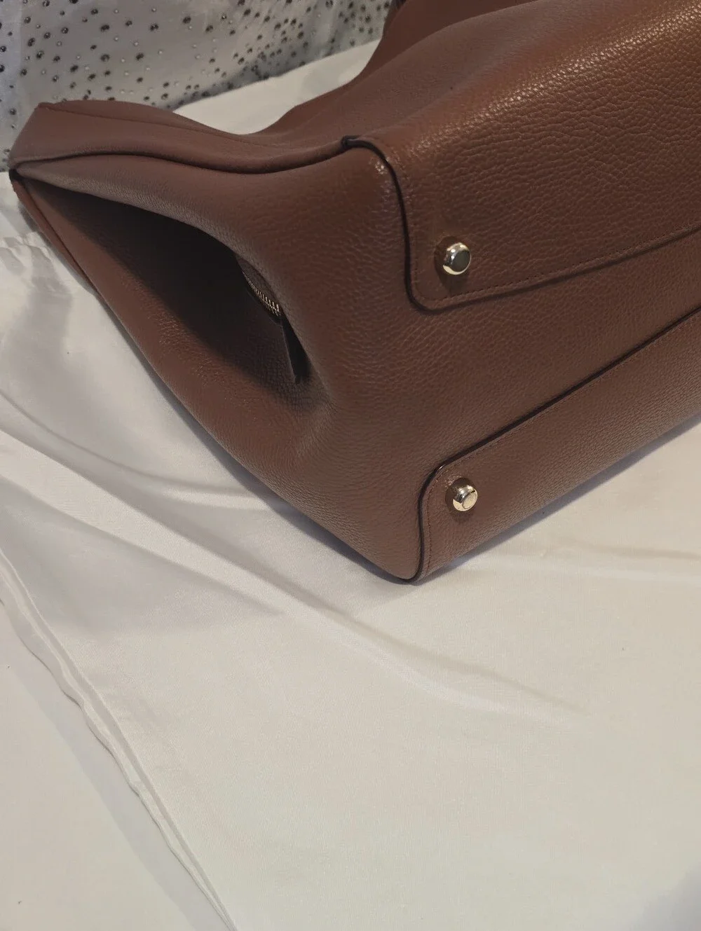Coach Hadley Hobo Brown Pebbled Leather Shoulder Bag
